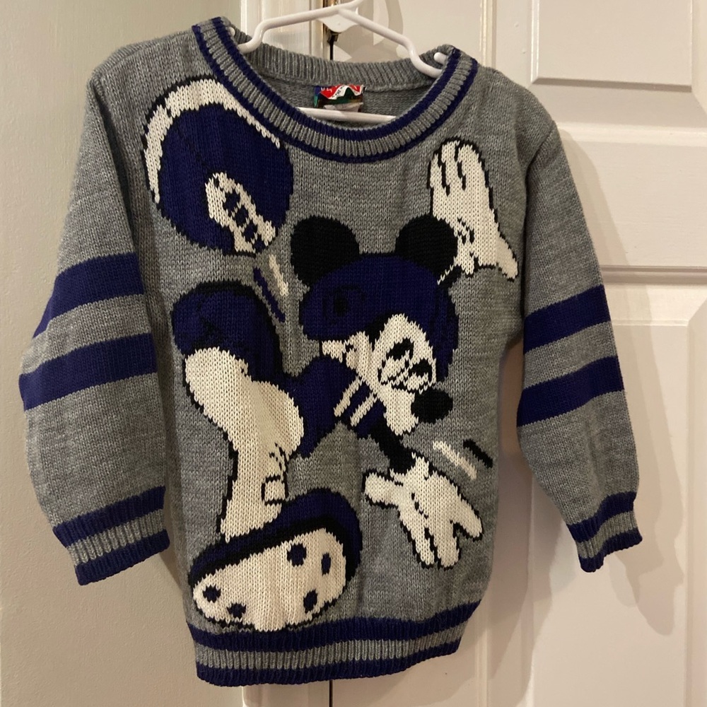 Vintage Kid’s Mickey Mouse Football Sweater